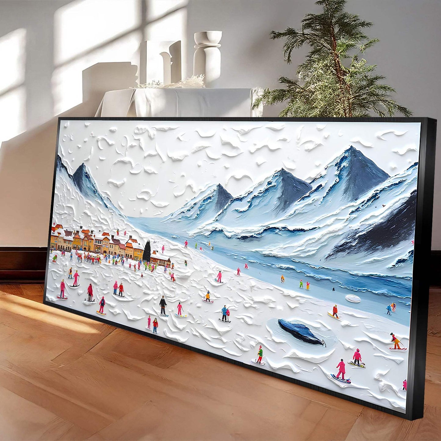 Snow Mountain Abstract Wall Art II - Tailored Canvases - Flyclothing LLC