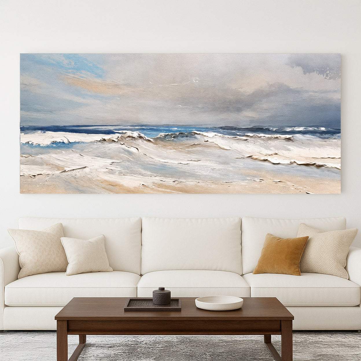 Serene Ocean Wave Coastal Wall Art IX - Tailored Canvases - Flyclothing LLC