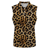Baha Ranch Leopard Print Sleeveless Polo Top - Baha Ranch Western Wear - Flyclothing LLC