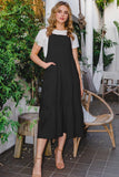 ODDI Full Size Sleeveless Tiered Midi Dress - Trendsi