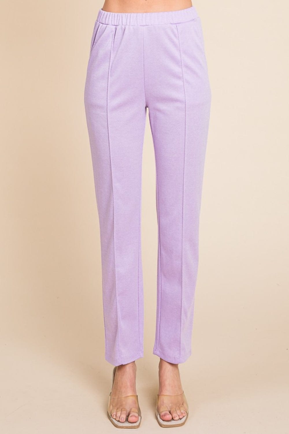 Culture Code Full Size Pin Tuck Detail Slim Pants - Trendsi