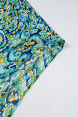 Abstract Print V Neck Half Sleeve Loose Fit Blouse - Trendsi - Flyclothing LLC