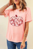 Pumpkin Graphic Round Neck Long Sleeve T-Shirt - Trendsi - Flyclothing LLC