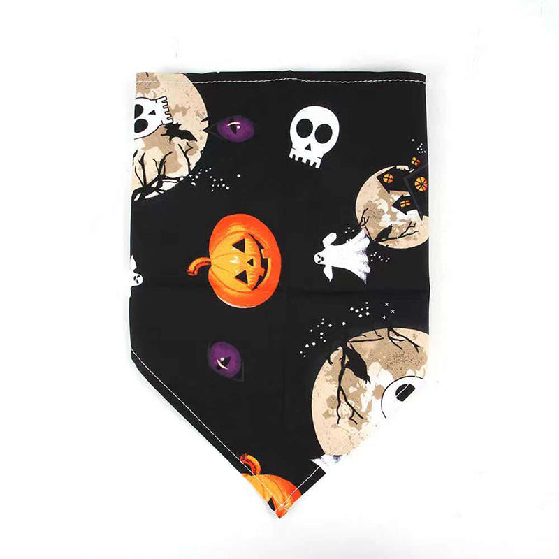 Pet Halloween Dog Saliva Scarf Bib Decoration Dog Collar Cat Skull Triangle Scarf - My Store - Flyclothing LLC