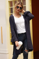 Open Front Long Sleeve Cardigan - Trendsi - Flyclothing LLC