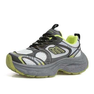 Letter Lace-Up Round Toe Athletic Shoes - Trendsi - Flyclothing LLC