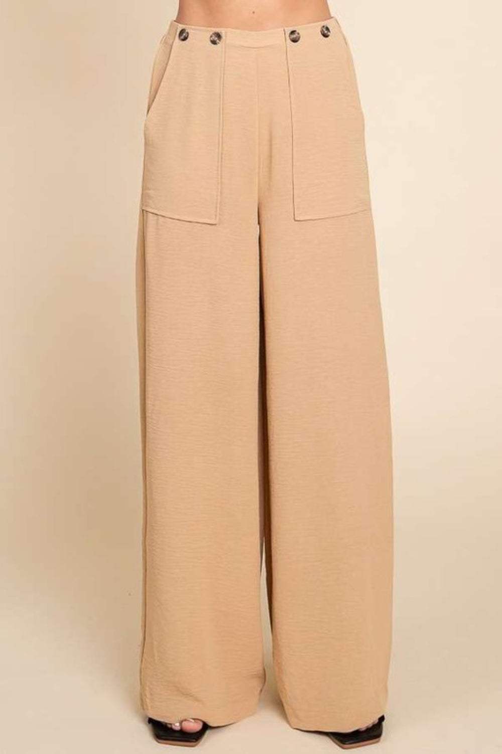 Culture Code Full Size High Waist Wide Leg Cargo Pants - Trendsi - Flyclothing LLC