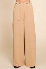 Culture Code Full Size High Waist Wide Leg Cargo Pants - Trendsi - Flyclothing LLC