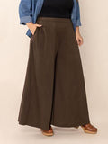 Plus Size Wide Leg Pants with Pockets - Trendsi