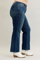 Judy Blue Full Size Seam Detail Straight Leg Jeans Plus Size - Trendsi - Flyclothing LLC