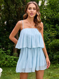 Layered Square Neck Mini Cami Dress - Trendsi