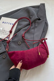 PU Leather Strap Suede Shoulder Bag - Trendsi - Flyclothing LLC