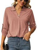 Johnny Collar Long Sleeve T-Shirt - Trendsi
