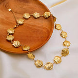 18K Gold-Plated Shell Necklace - Trendsi - Flyclothing LLC