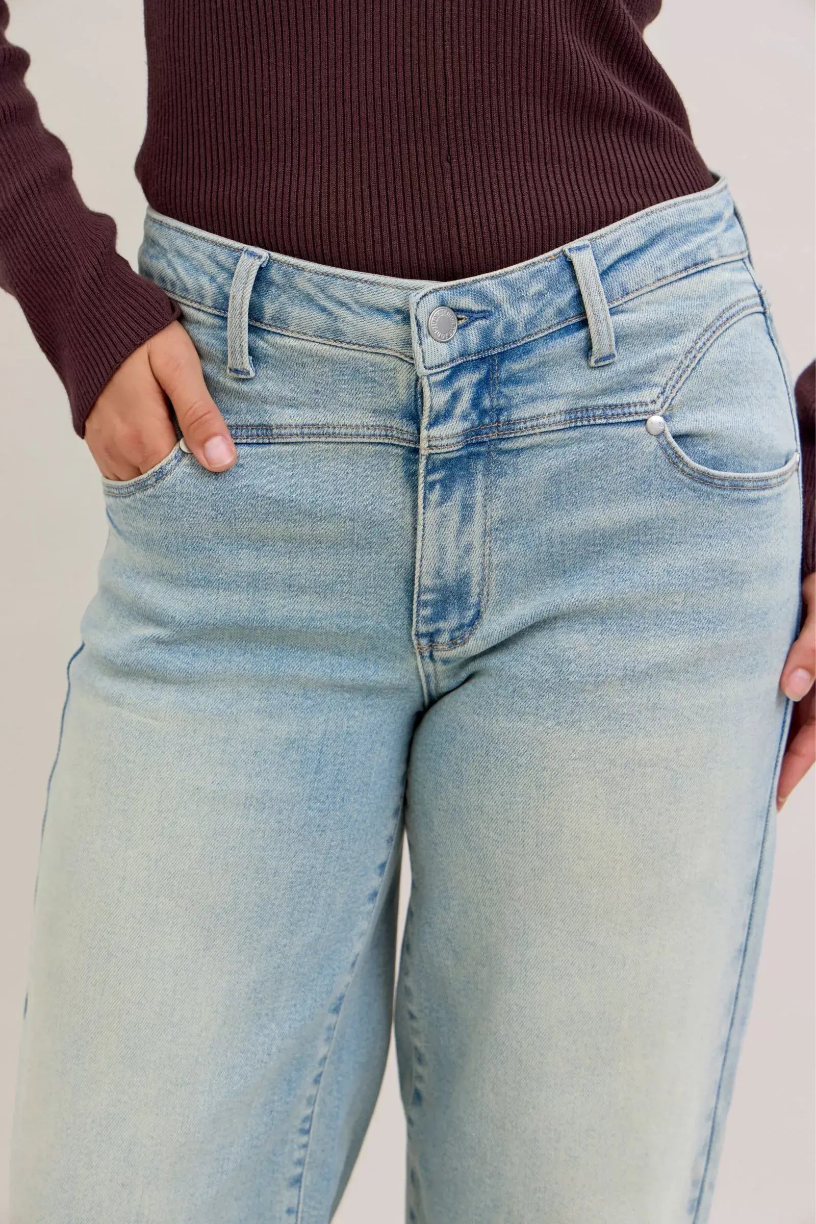 Judy Blue High Waist Column Straight Jeans - Trendsi - Flyclothing LLC
