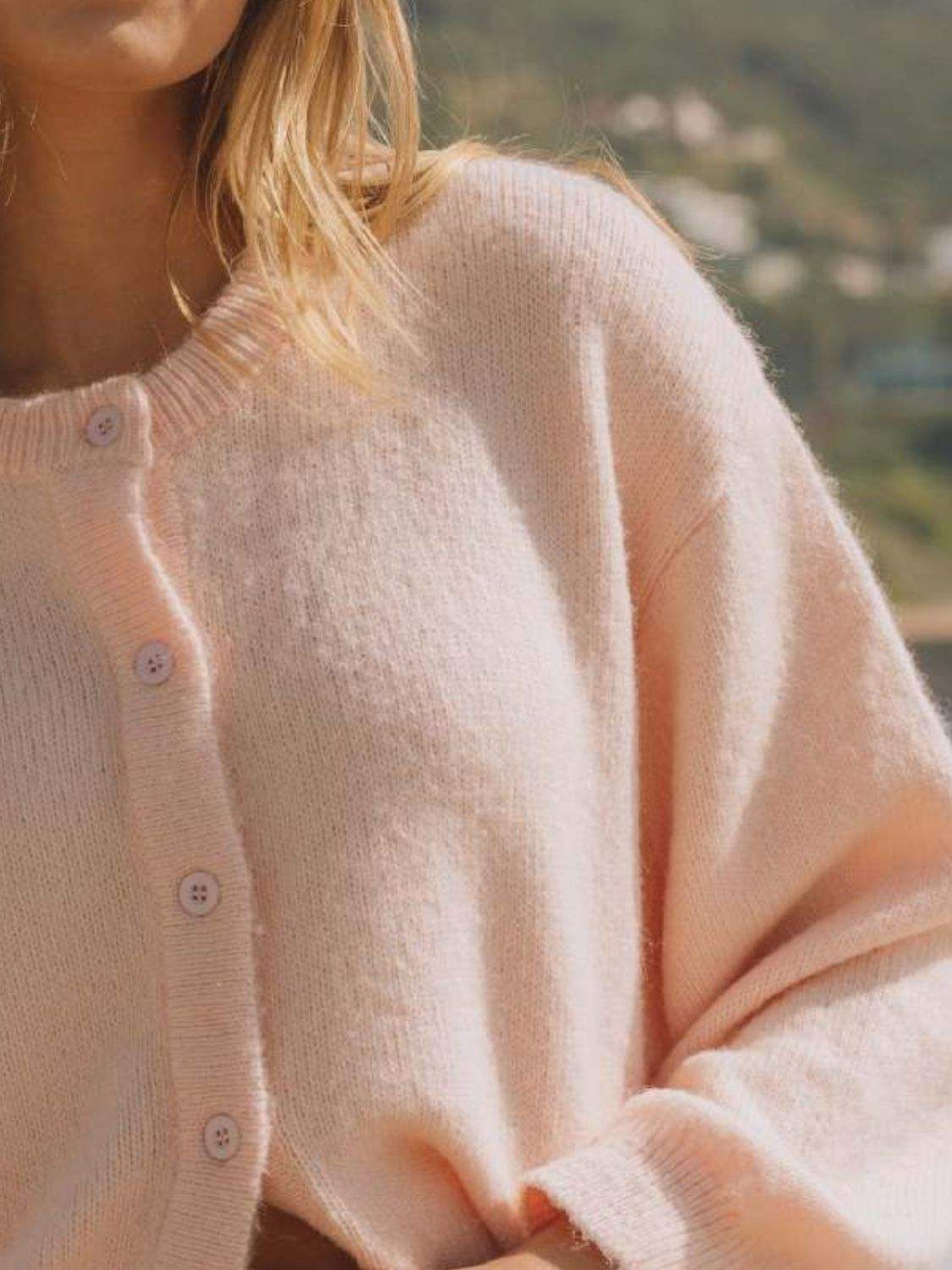 Button Down Long Sleeve Cardigan - Trendsi - Flyclothing LLC