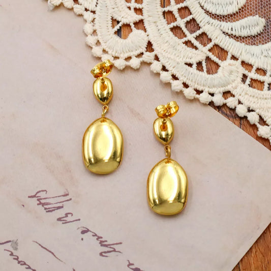 18K Gold-Plated Drop Earrings - Trendsi - Flyclothing LLC