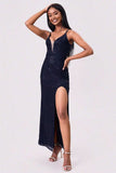Split Sequin Backless Maxi Cami Dress - Trendsi - Flyclothing LLC