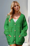 Double Take Full Size Button Up Star Pattern Cardigan - Trendsi