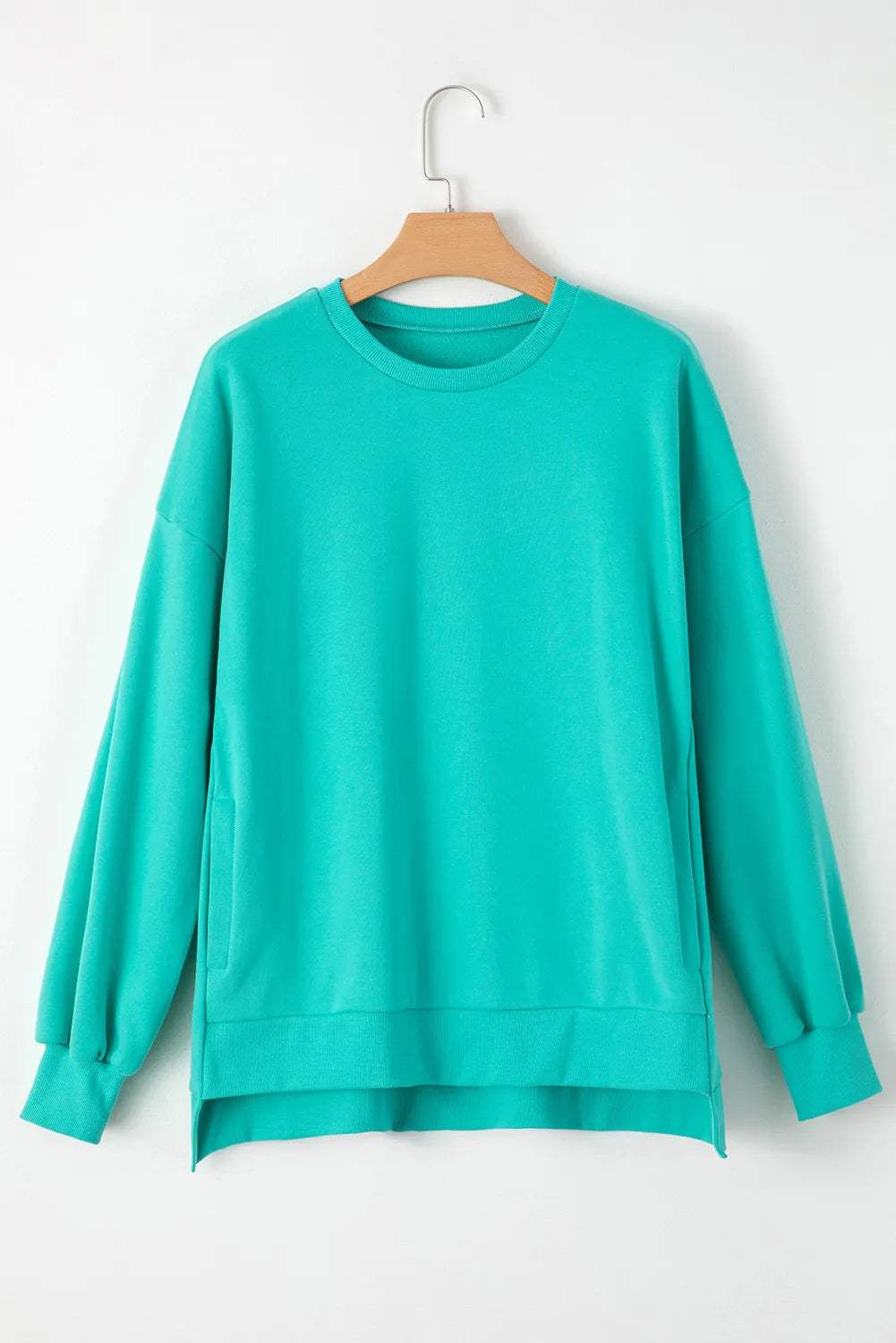 Round Neck Long Sleeve Sweatshirt - Trendsi - Flyclothing LLC