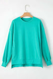 Round Neck Long Sleeve Sweatshirt - Trendsi - Flyclothing LLC