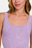 Zenana Ribbed Scoop Neck Tank - Trendsi
