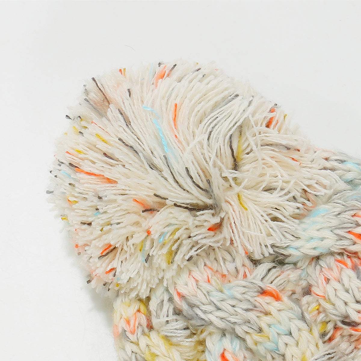 Contrast Cable-Knit Hat with Pompom - Trendsi - Flyclothing LLC