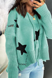 Distressed Drawstring Long Sleeve Hooded Sweater - Trendsi