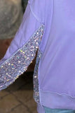 Sequin Half Button Long Sleeve Sweatshirt - Trendsi - Flyclothing LLC