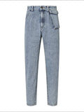 High Waist Straight Leg Jeans - Trendsi - Flyclothing LLC
