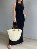 Openwork Slit Round Neck Cover-Up - Trendsi