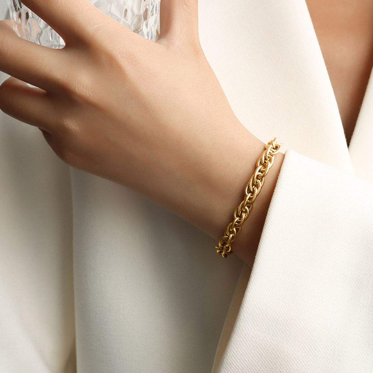 Titanium Steel Chain Bracelet - Trendsi - Flyclothing LLC