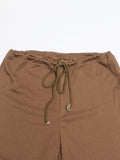 Collared Neck Long Sleeve Top and Drawstring Pants Set - Trendsi