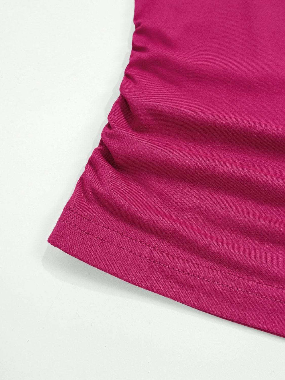 Round Neck Long Sleeve Cropped T-Shirt - Trendsi - Flyclothing LLC