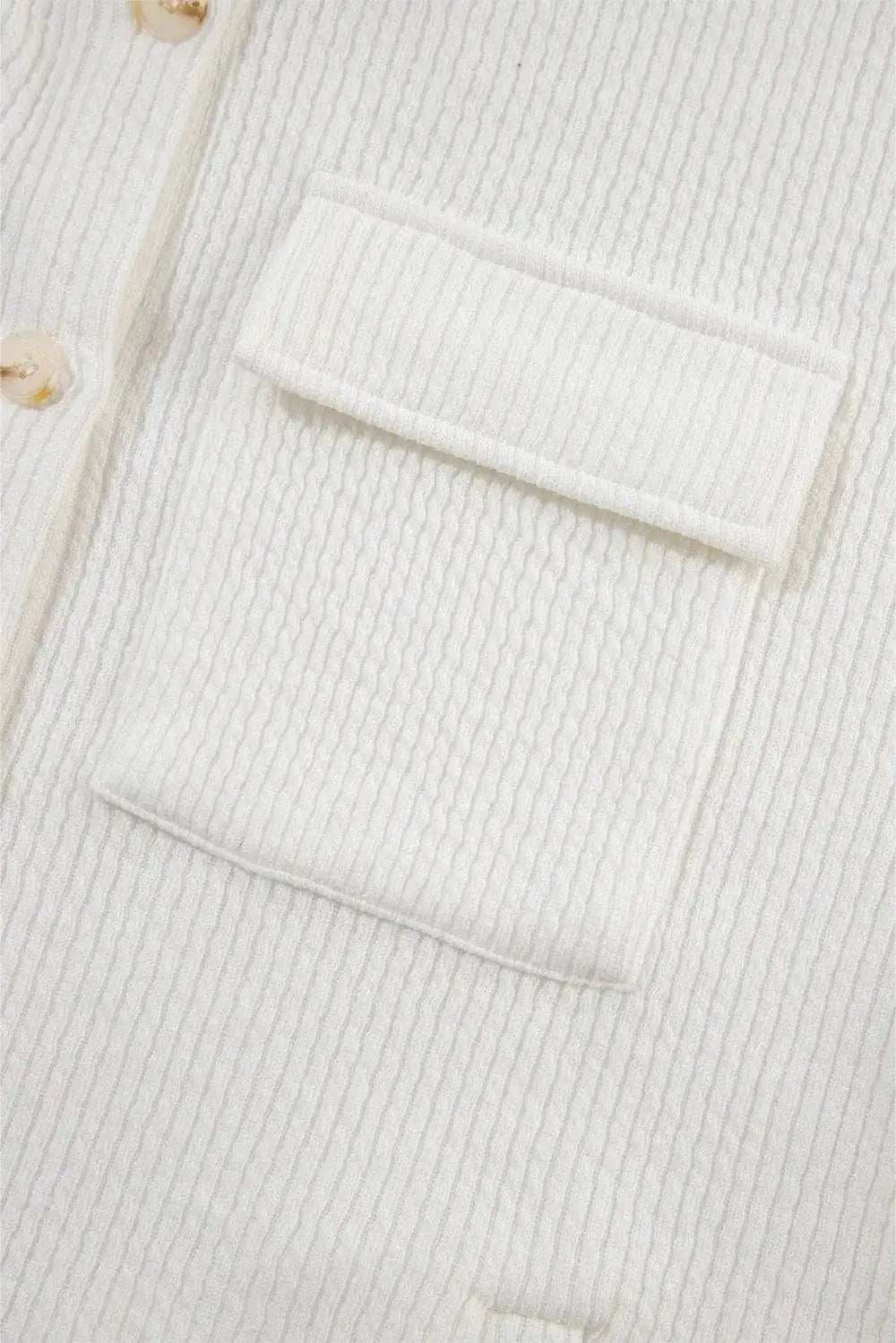 Button Up Long Sleeve Shacket - Trendsi - Flyclothing LLC