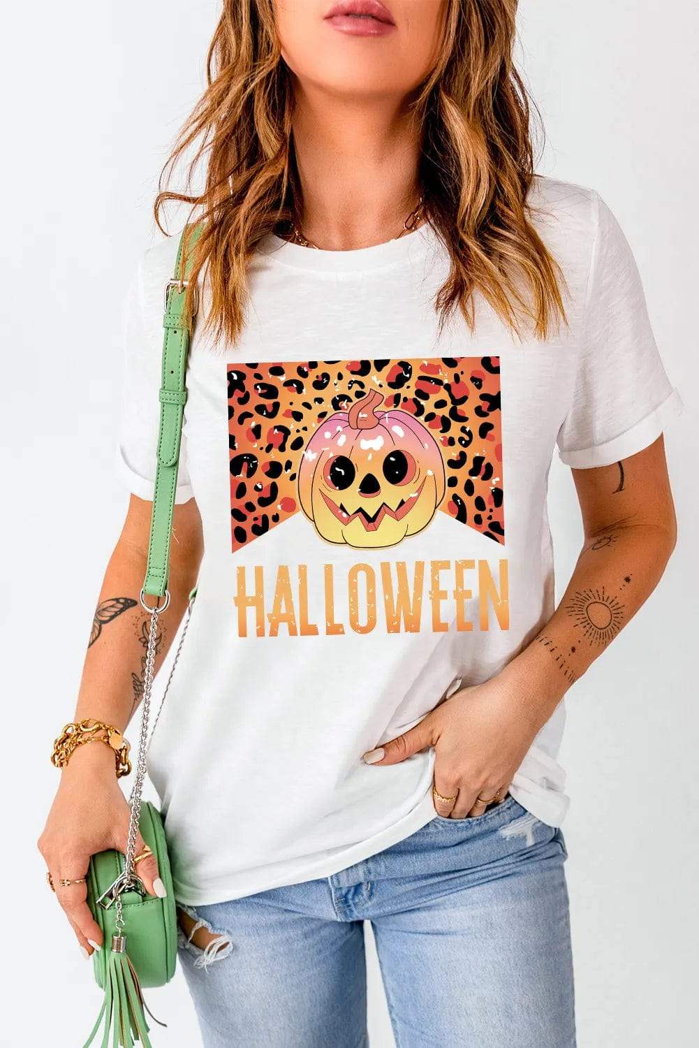 Graphic Round Neck Short Sleeve T-Shirt - Trendsi - Flyclothing LLC