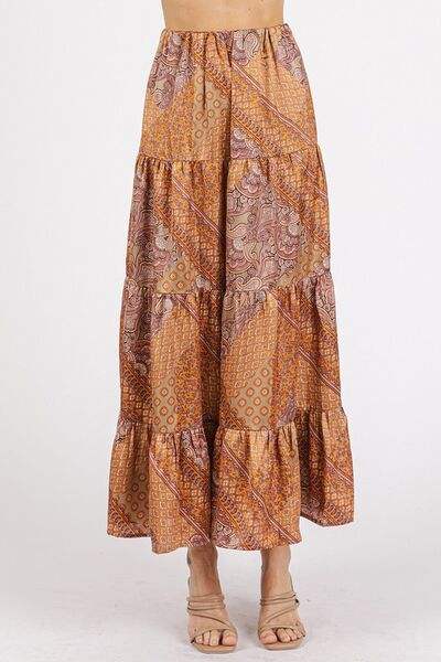 Mittoshop Paisley Patchwork Print Satin Maxi Skirt - Trendsi - Flyclothing LLC