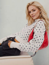 Slit Round Neck Long Sleeve Sweater - Trendsi - Flyclothing LLC