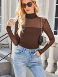 Lovelet Mock Neck Long Sleeve Top - Trendsi - Flyclothing LLC