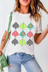Graphic Round Neck Short Sleeve T-Shirt - Trendsi - Flyclothing LLC
