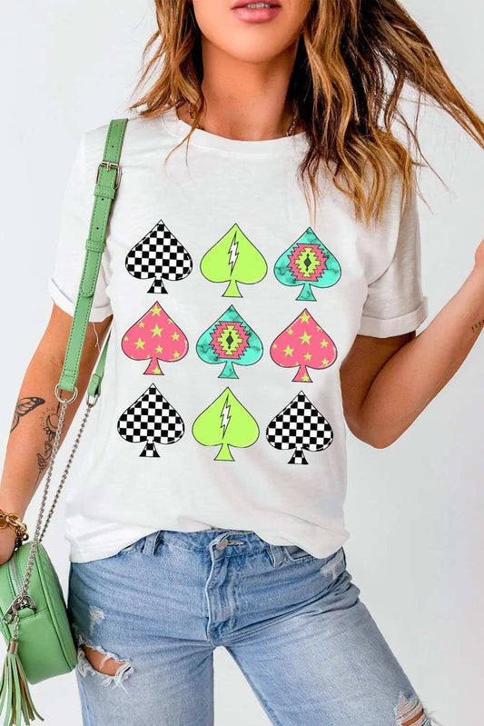 Graphic Round Neck Short Sleeve T-Shirt - Trendsi - Flyclothing LLC