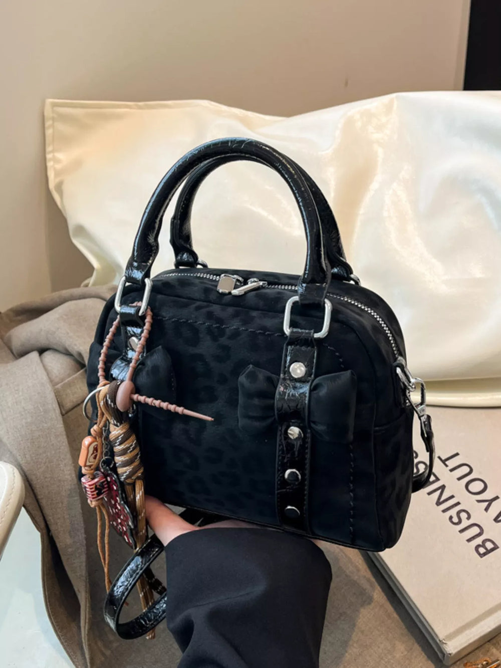 Bow Decor Crossbody Bag - Trendsi - Flyclothing LLC