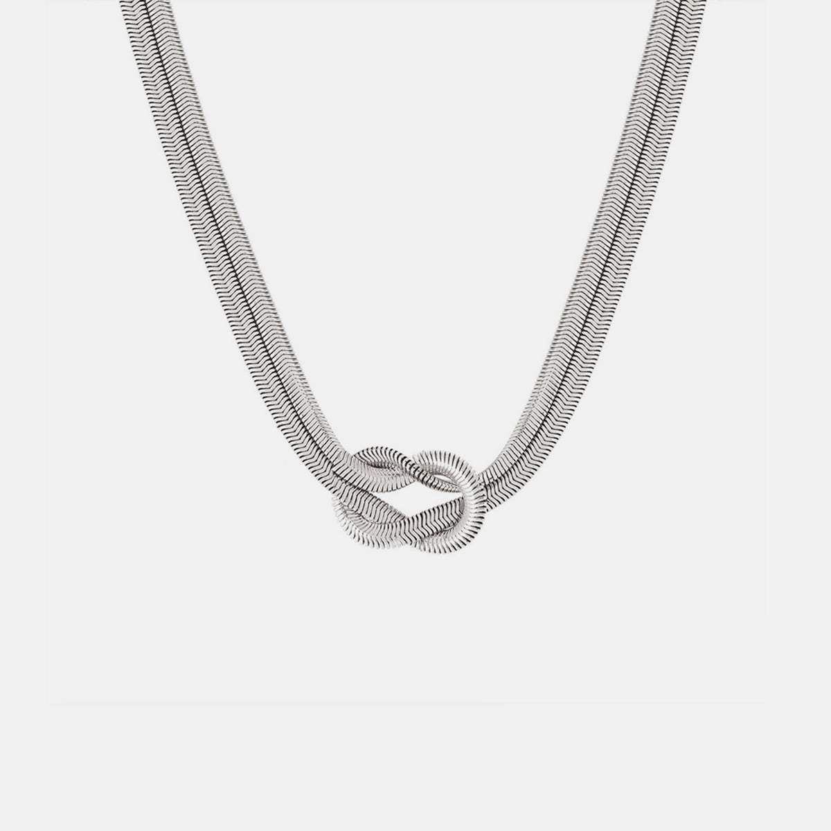 Titanium Steel Knot Necklace - Trendsi - Flyclothing LLC
