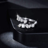 2.6 Carat Moissanite 925 Sterling Silver Bypass Ring - Trendsi - Flyclothing LLC
