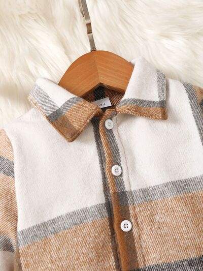 Color Block Button Up Top and Pants Set - Trendsi - Flyclothing LLC