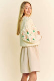 Davi & Dani Floral Pattern Button Down Cardigan - Trendsi