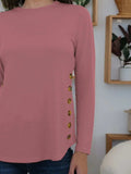 FAM-FAM Round Neck Long Sleeve T-Shirt - Trendsi - Flyclothing LLC