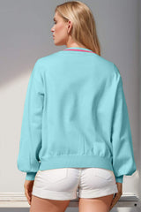 Double Take Full Size Nutcracker Sequin Bow Decor Cardigan - Trendsi - Flyclothing LLC