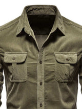 Men's Full Size Button Down Collared Neck Shirt Plus Size - Trendsi - Flyclothing LLC