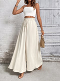 Tied High Waist Wide Leg Pants - Trendsi